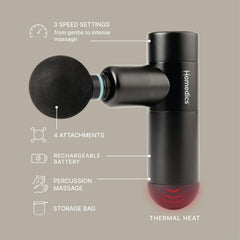 HoMedics device showing thermal heat node for added relaxation during use