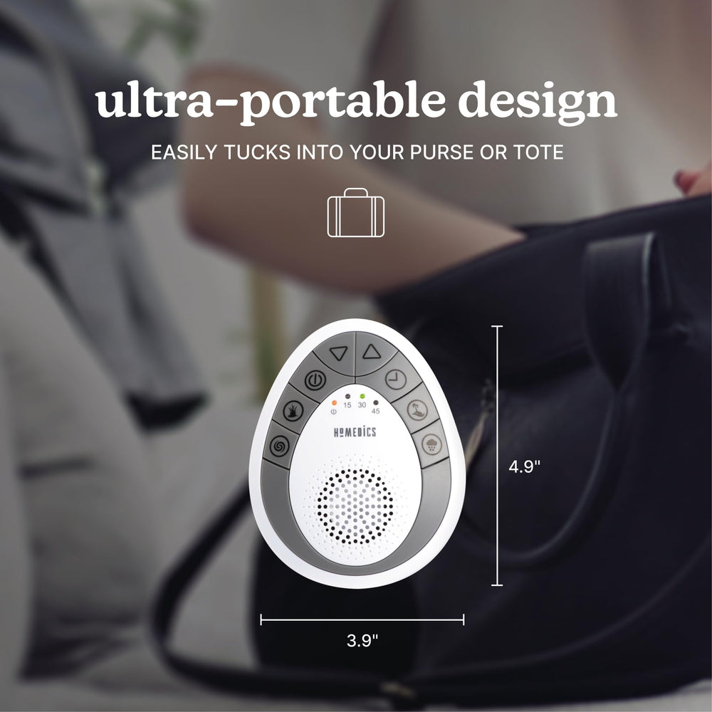 Homedics bag-friendly design fits neatly in purses for travel