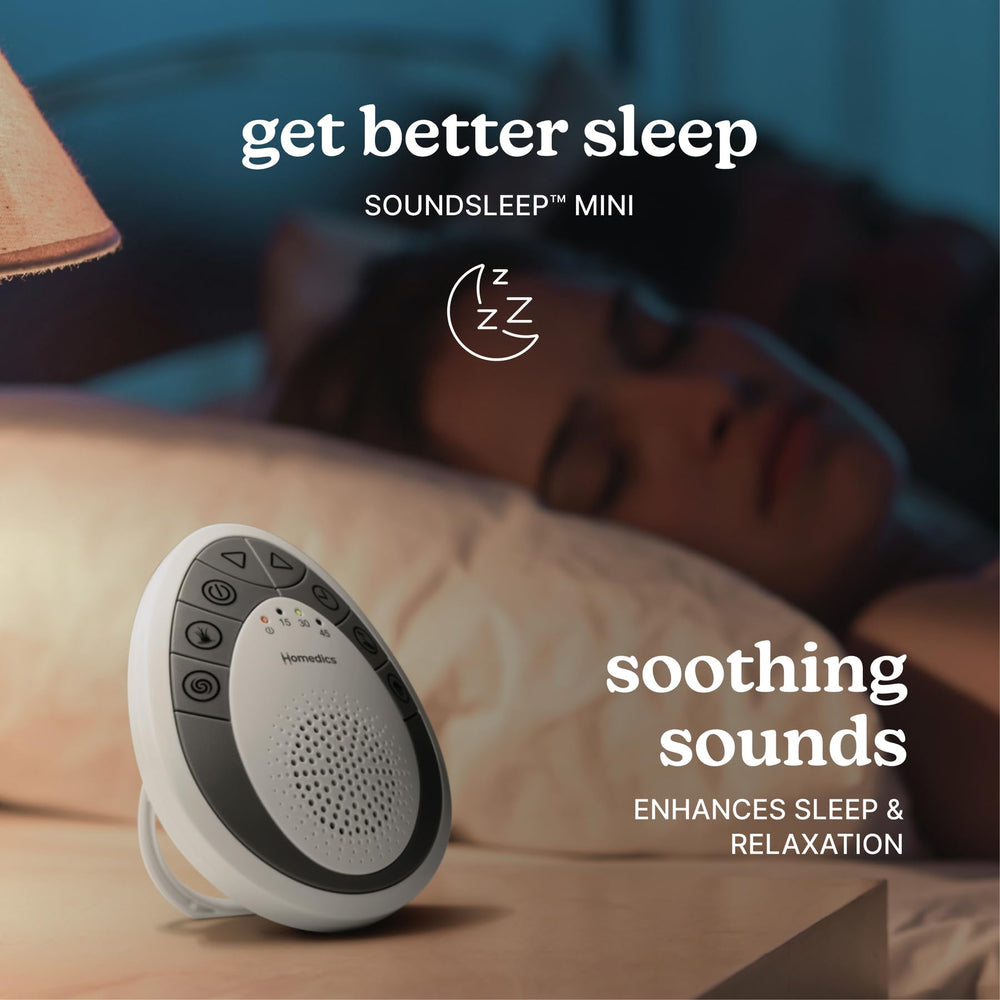 Homedics device with four sounds to customize your relaxation routine