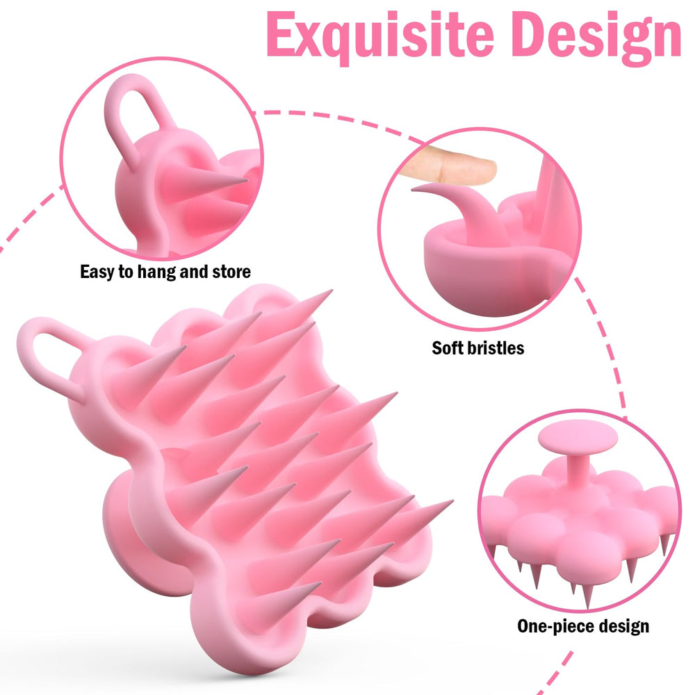 Homeija pink scalp massager in hand for comfortable grip and easy use