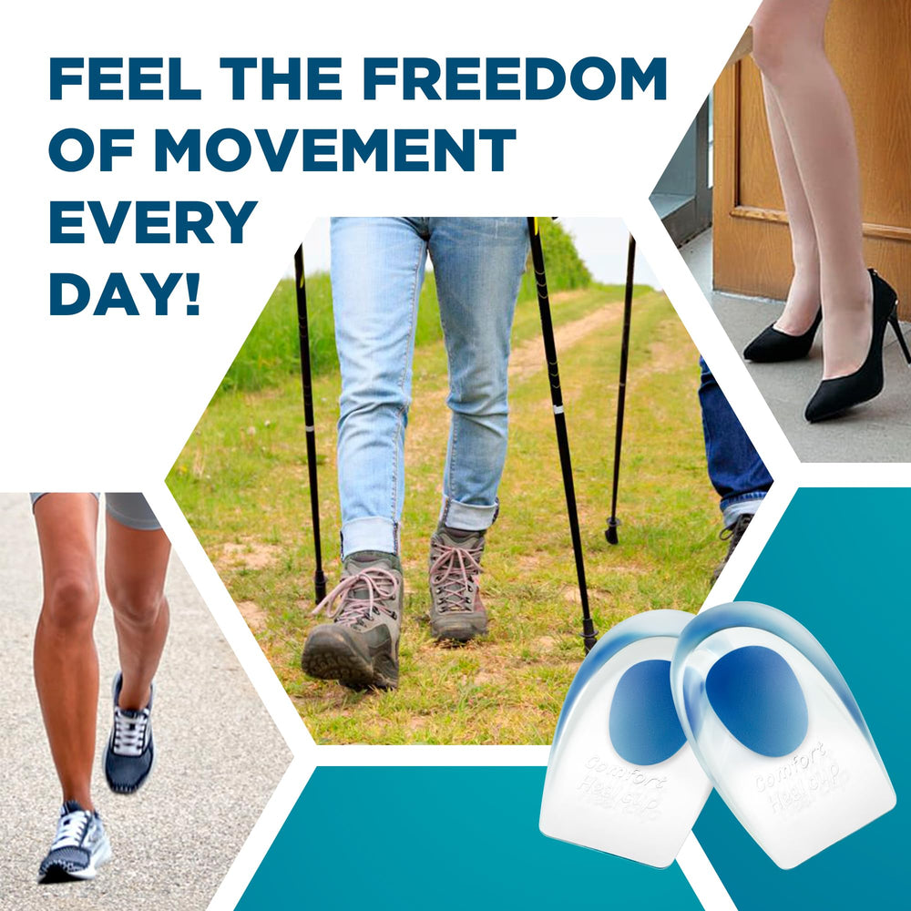 Homergy heel cups offer targeted heel cushioning to reduce pressure on the heel
