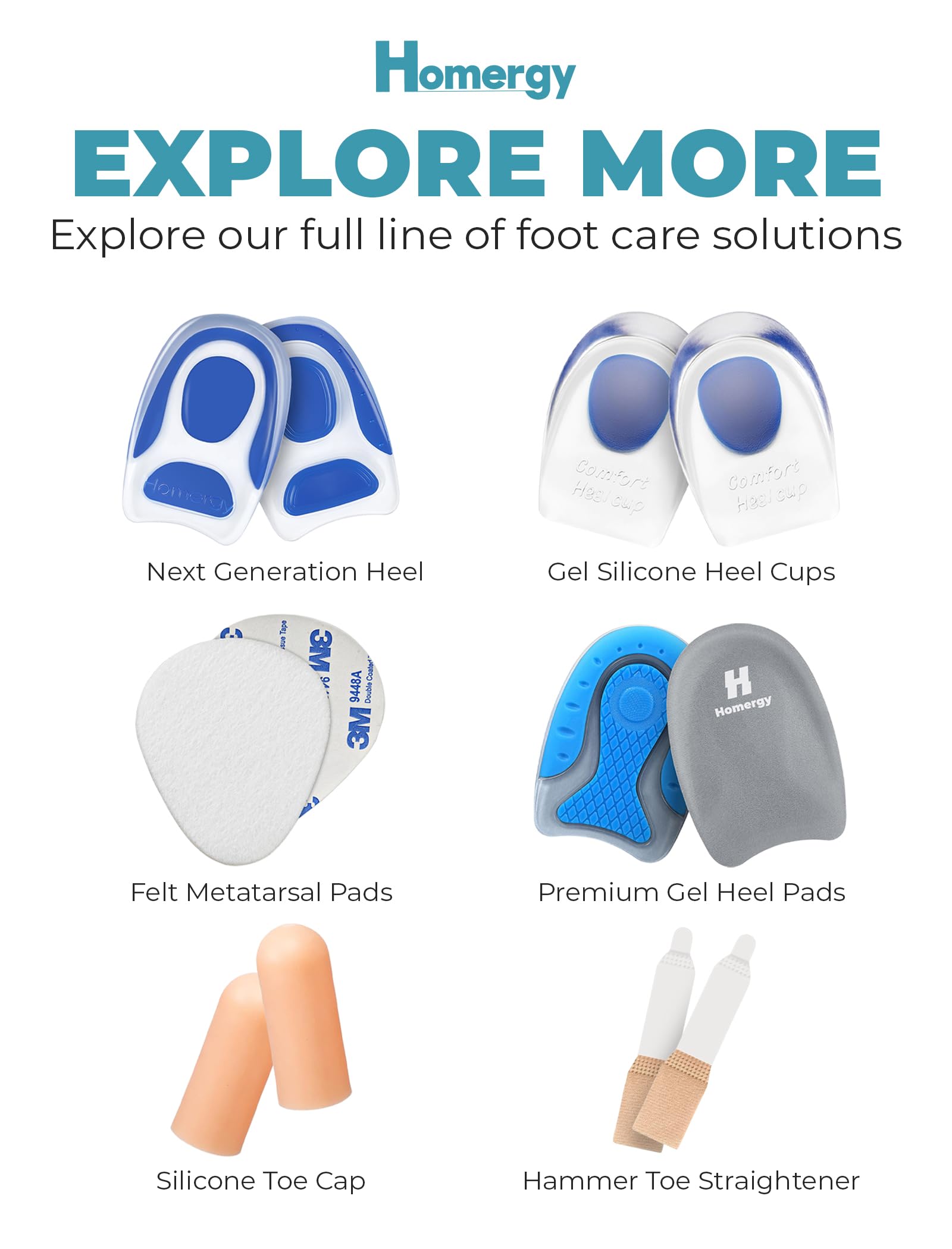 Homergy Metatarsal Foot Pads resist odor and dirt for freshness.