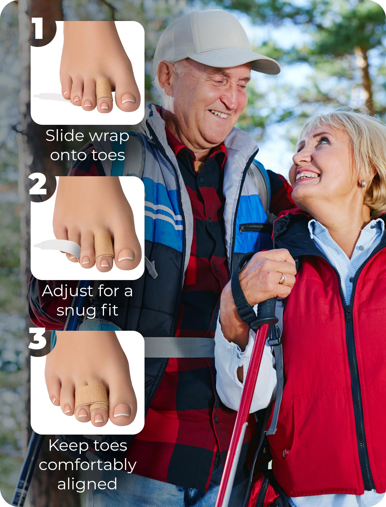 Homergy reusable toe wrap, washable for daily reuse