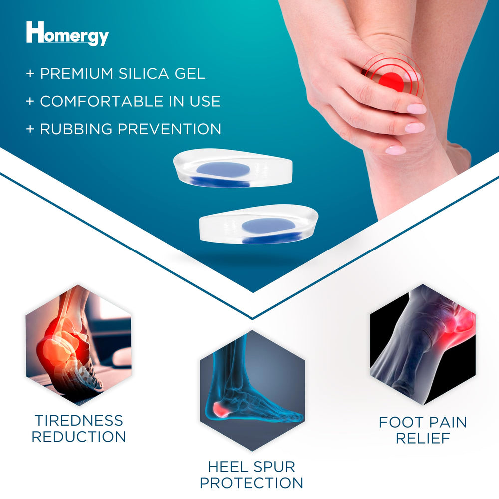 Homergy talón gel 2pares con tacto suave para mayor comodidad.
