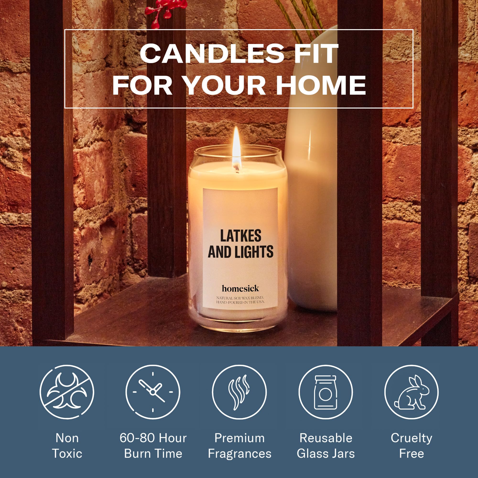 Homesick Lake Living packaging highlights a ready-to-gift candle presentation.
