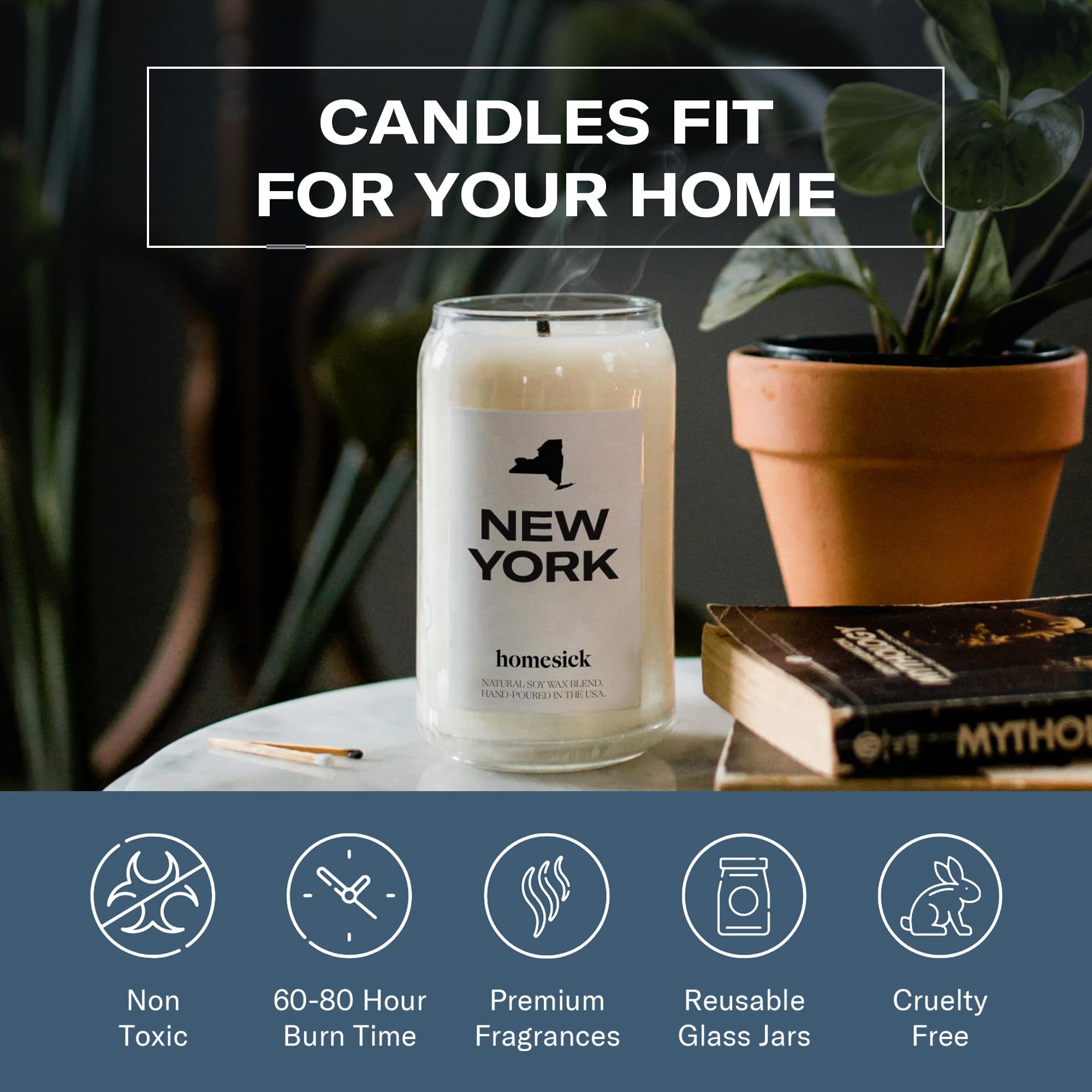 Homesick New York cruelty-free packaging shot signals safe, responsible crafting