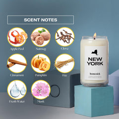 Homesick New York natural soy wax close-up for clean, even burn