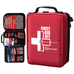 Homestockplus compact first aid kit highlights portability for quick access.