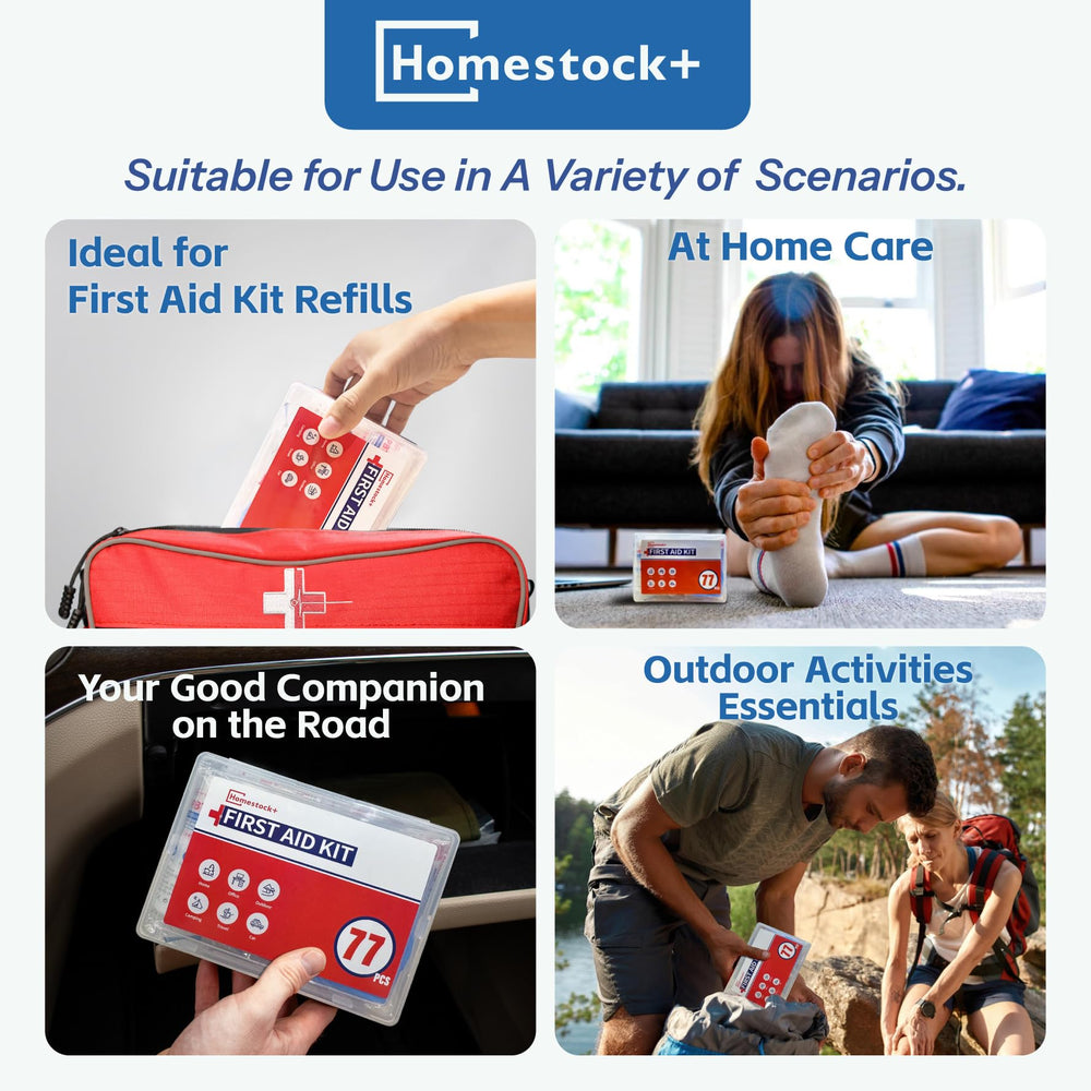 Homestockplus contenido de repuesto para botiquín, listo para uso diario