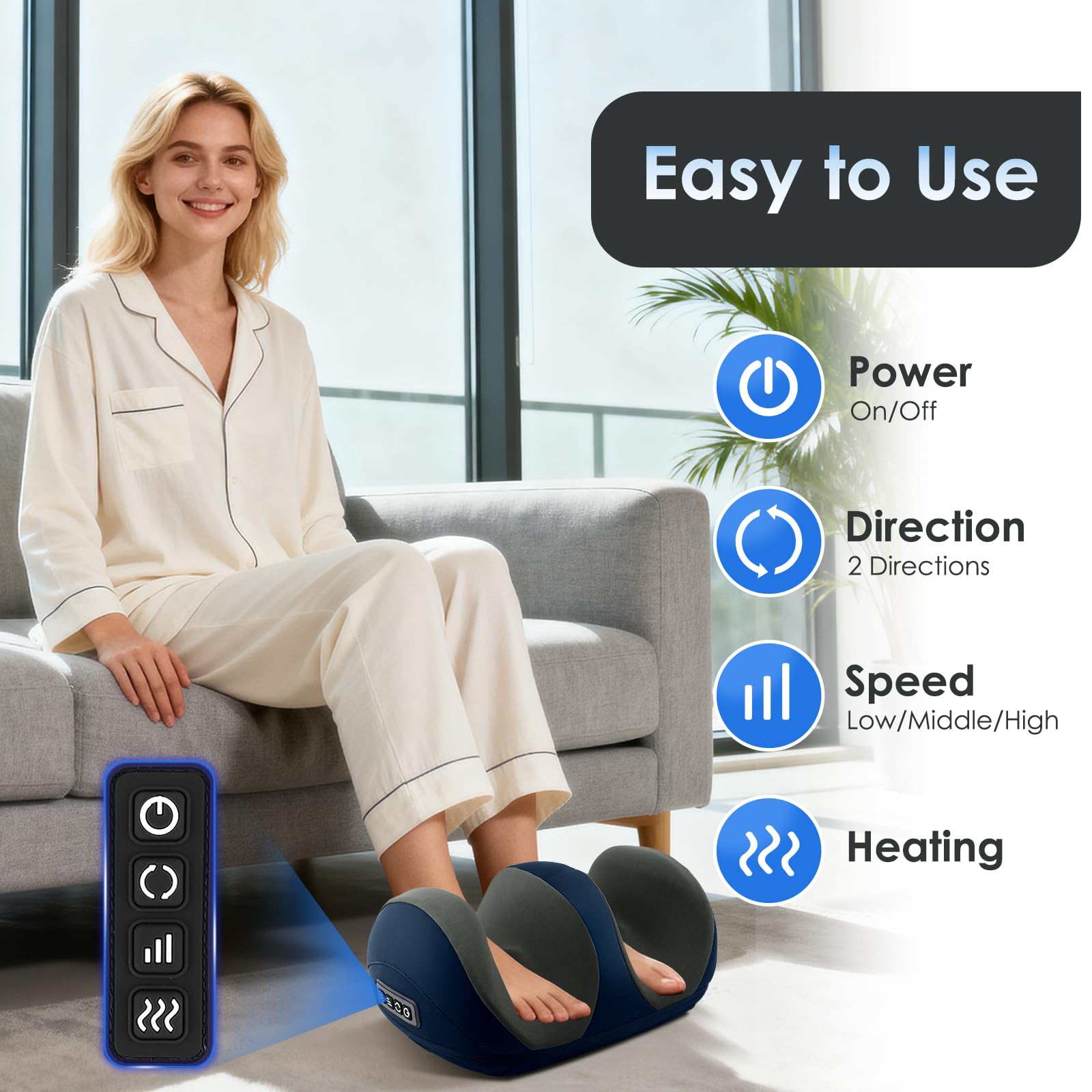 Homesy foot massager calves massage for soothing leg relief