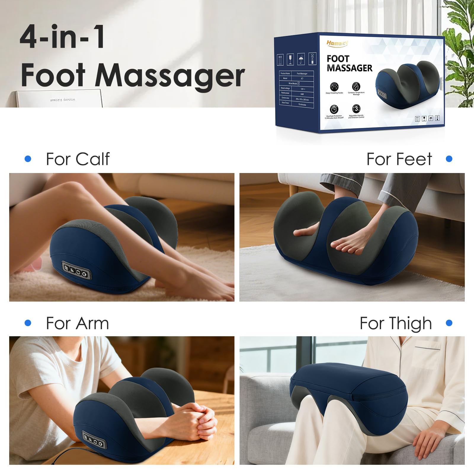 Homesy foot massager portable design makes travel easy