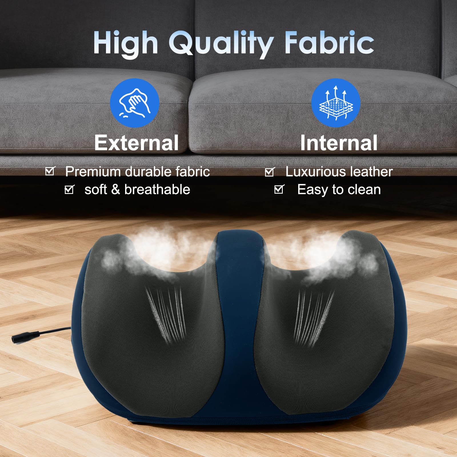 Homesy massager covers thighs and arms for full lower body relief