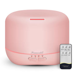 Homeweeks aromatherapy diffuser 500ml pink, ideal for creating ambient scent in large rooms.