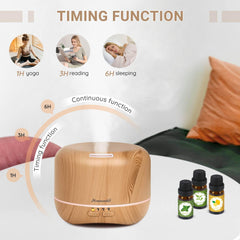 Homeweeks diffuser mist feature running, ideal for aromatherapy spaces.