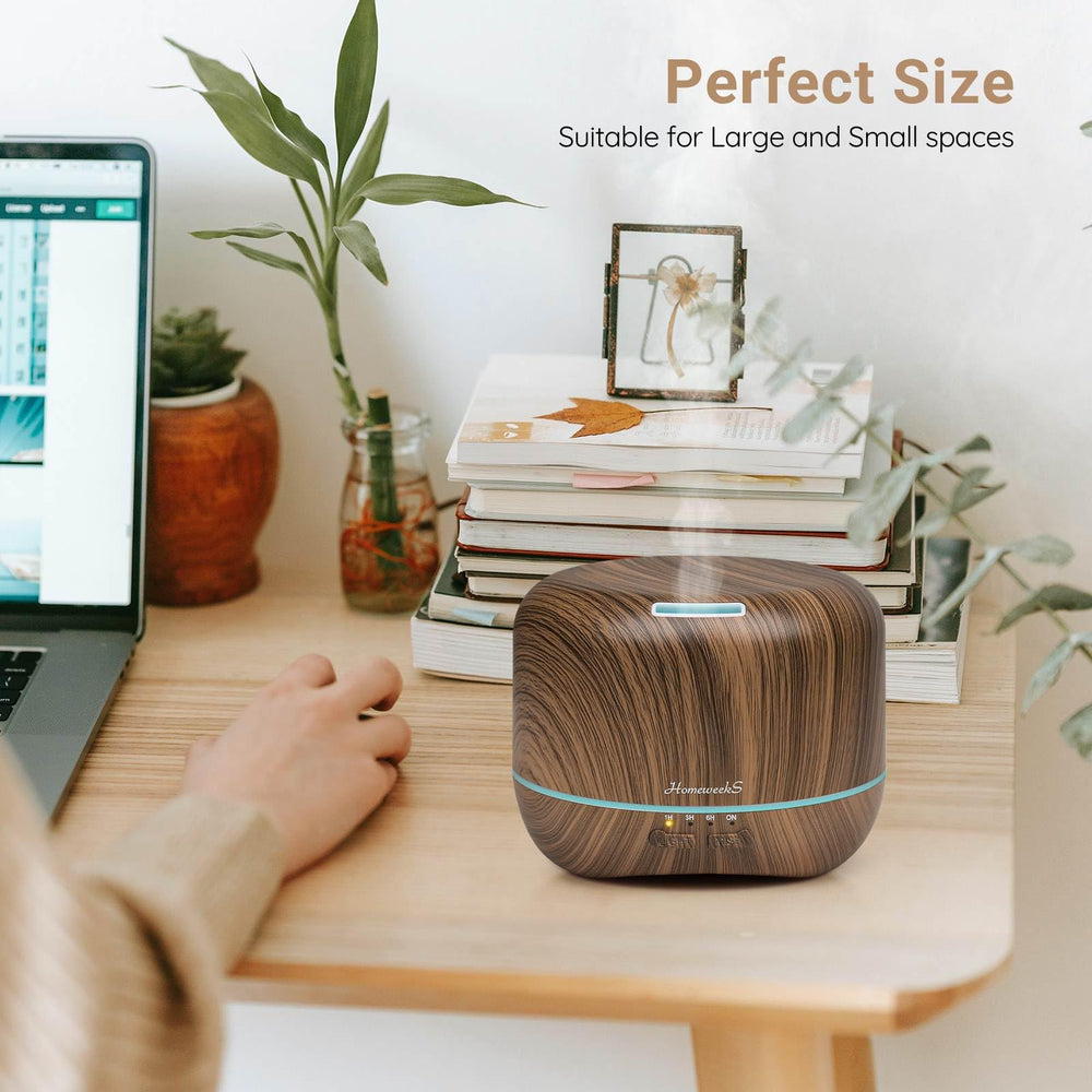 Homeweeks diffuser enhancing a cozy room ambiance