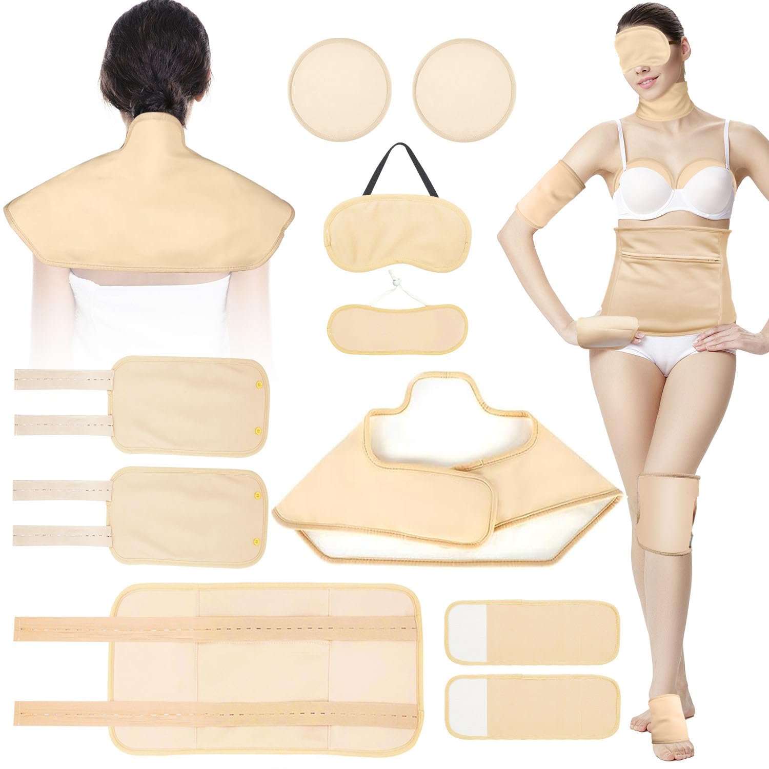 HOMPPICK castor oil pack eye wrap for soothing relaxation