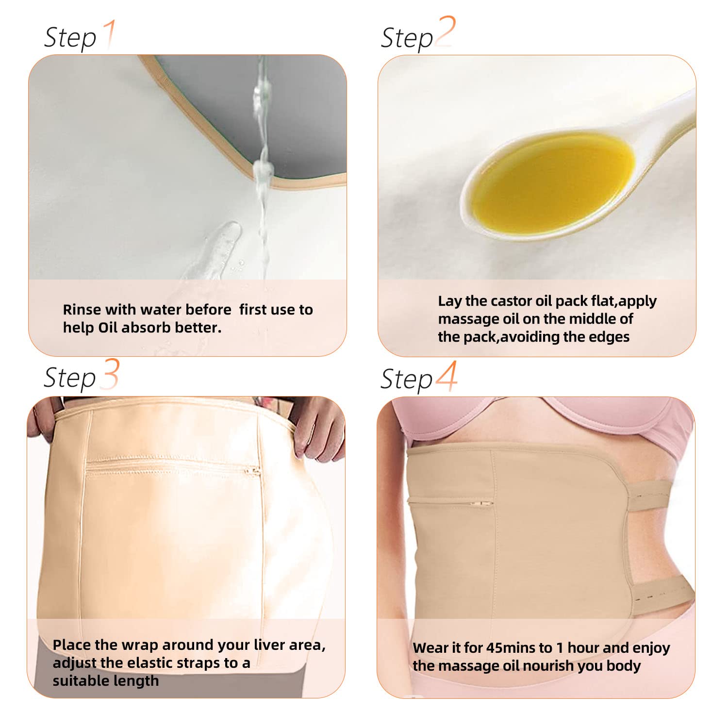 HOMPPICK castor oil pack knee wrap for joint relief