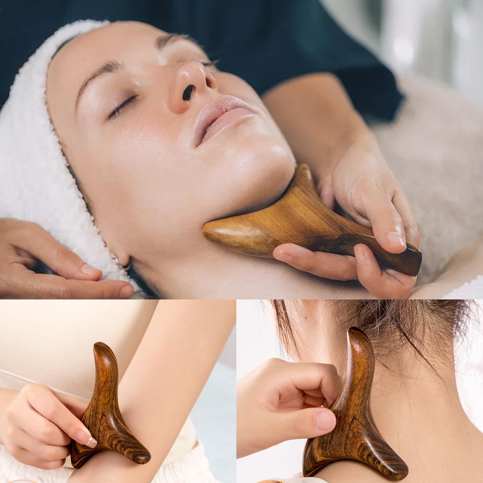 Honbay triangle massager used on shoulders to relax tension
