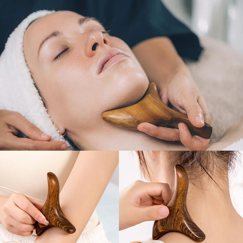 Honbay triangle massager used on shoulders to relax tension