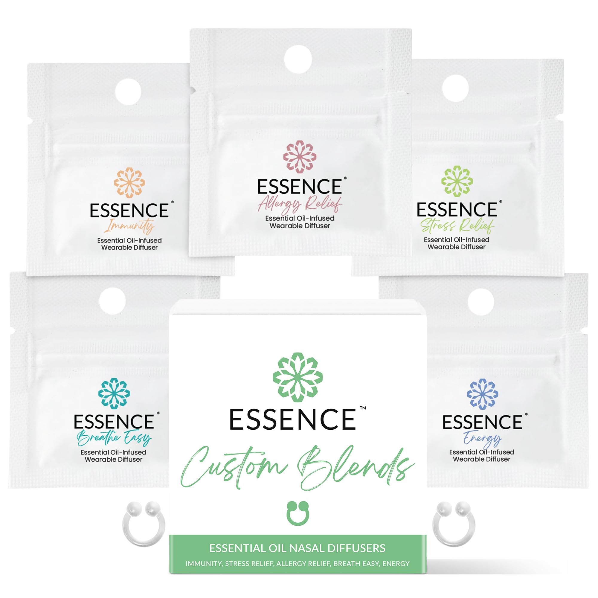 HONÉ Essence nasal diffuser pack with five blends for daily on-the-go wellness