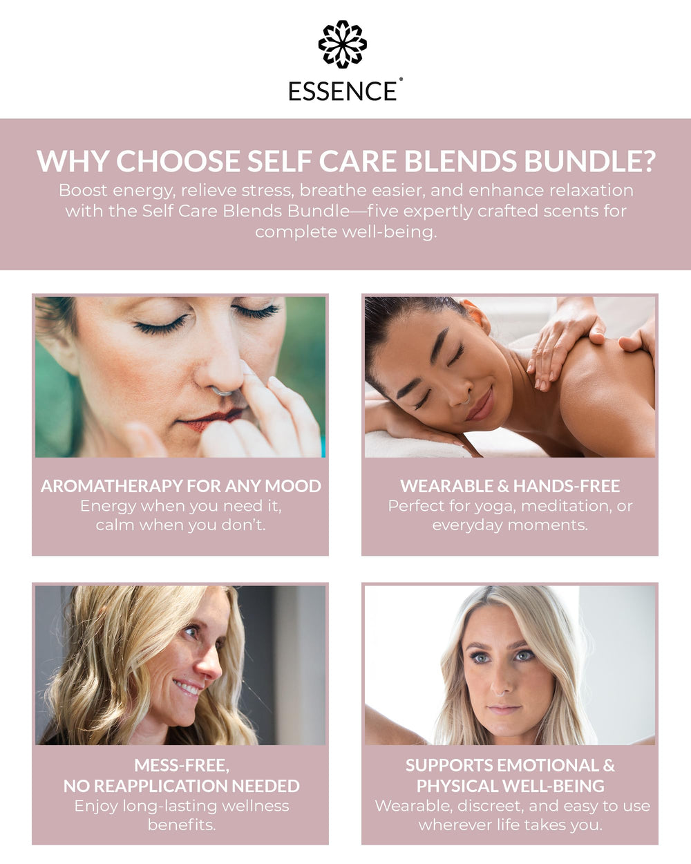 HONÉ Essence focus diffuser ring aids mental clarity during work.
