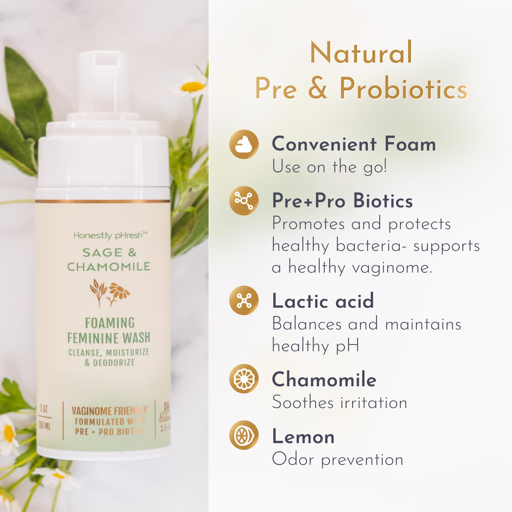 Honestly pHresh sage-and-chamomile scent close-up inviting daily self-care