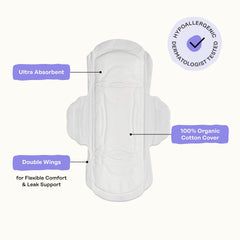 Packaging box view shows The Honey Pot calming pads ready for use.