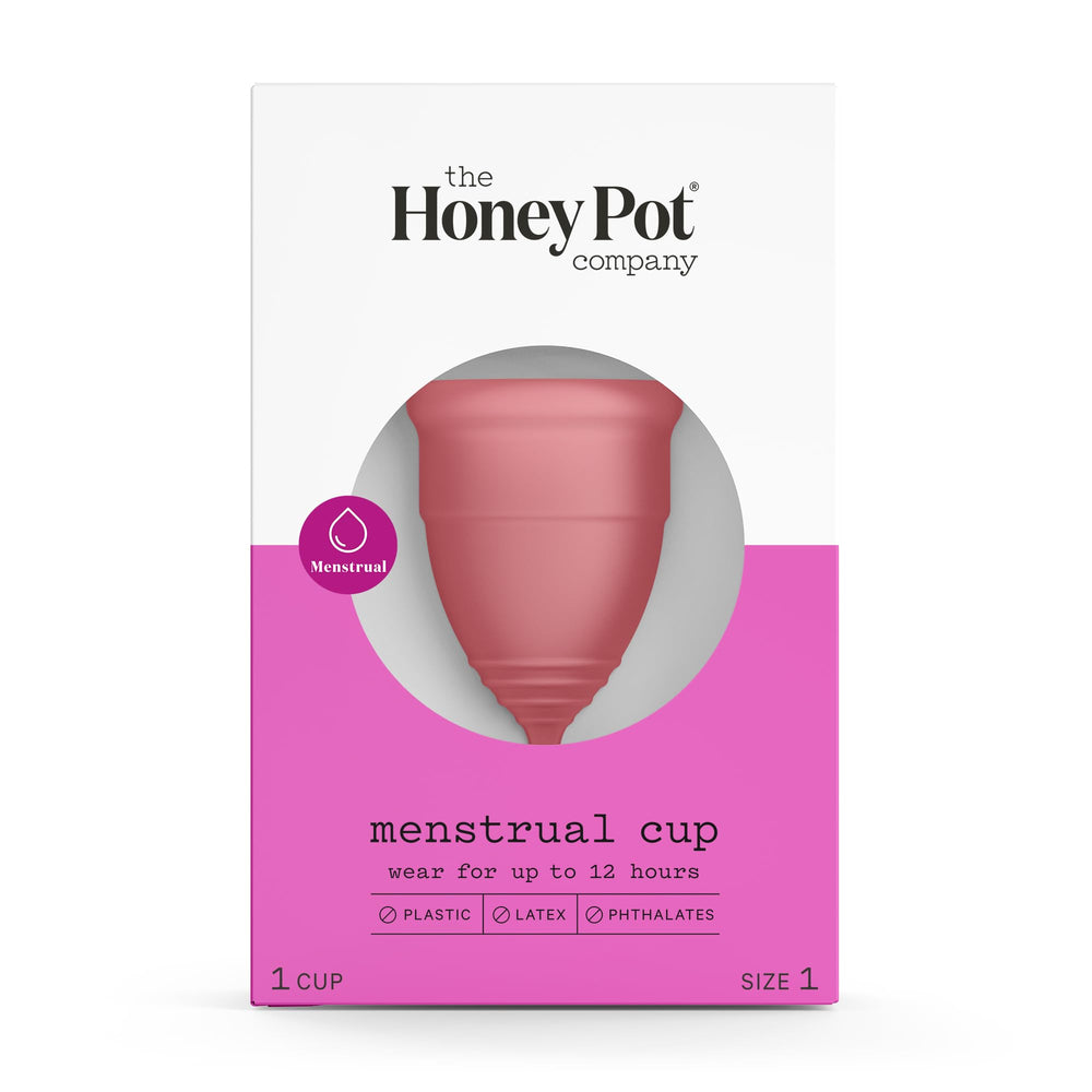 The Honey Pot Menstrual Cup Size 1 in use provides reusable protection for light to medium flow.