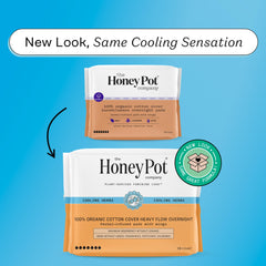 The Honey Pot Company organic cotton cover offers breathable, certified softness for sensitive days.
