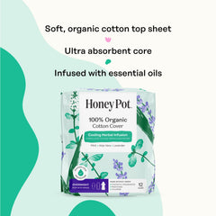 The Honey Pot organic cotton cover pad offers breathable comfort
