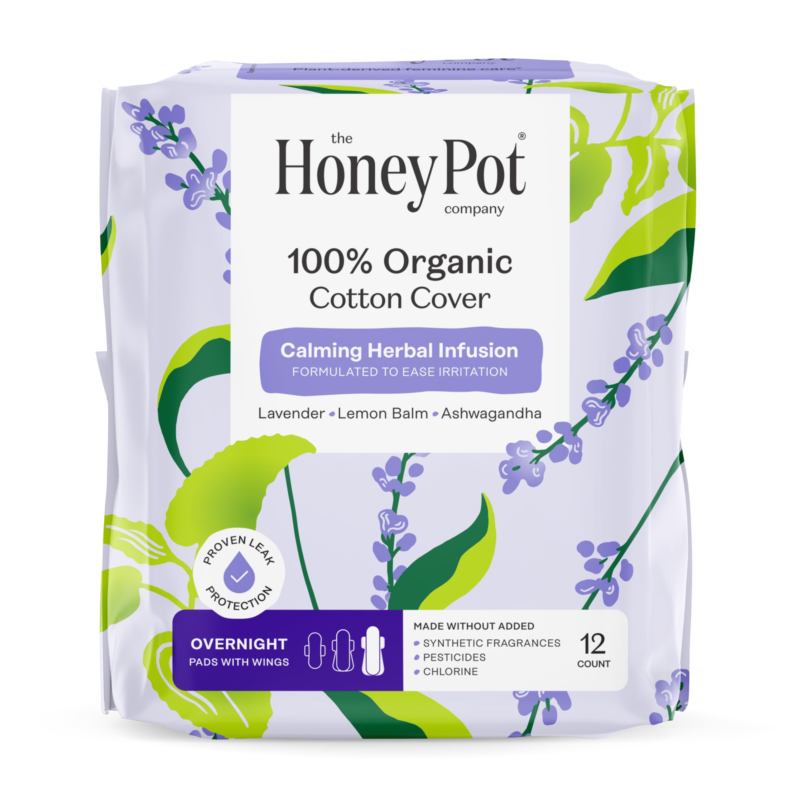 The Honey Pot overnight pad with a soft organic cotton cover for gentle comfort