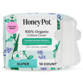 The Honey Pot Company Herbal Pads for Women - Super with Wings, Organic Cotton Cover, Ultra-Absorbent Core