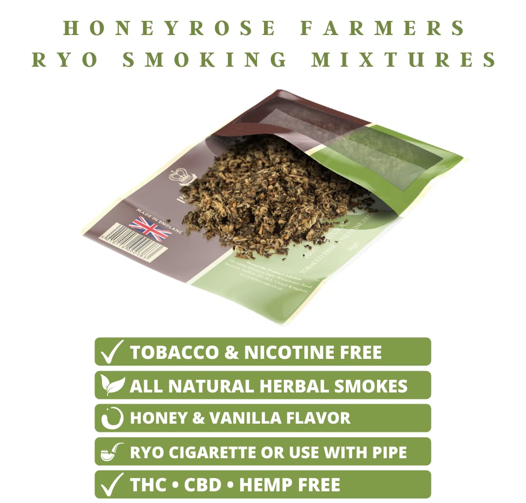 Honeyrose Farmer's HoneyBlend packaging emphasizes England-made quality