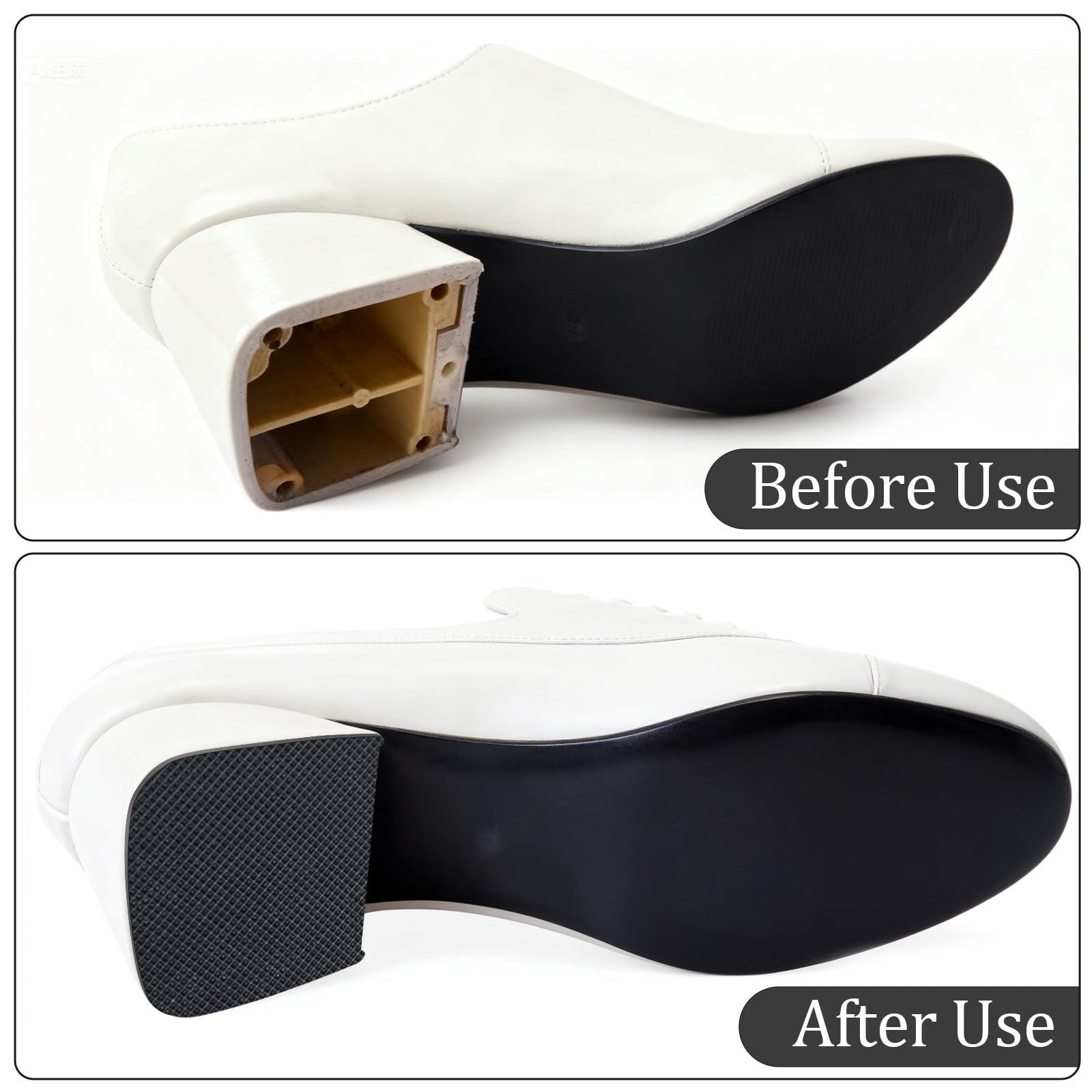 Hongliang heel caps fit all shapes and can be cut to match your boot or shoe.