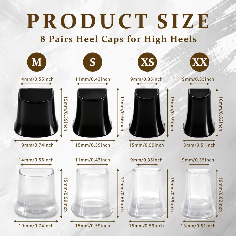Hongliang transparent heel caps provide discreet protection for elegant shoes.