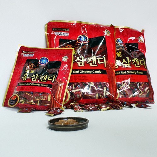 Hongsamin Korean Premium Red Ginseng Candy pack with strong flavor and breath refreshment