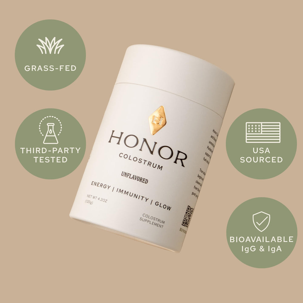 HONOR Supplements Colostrum Powder grass-fed pasture-raised nutrition