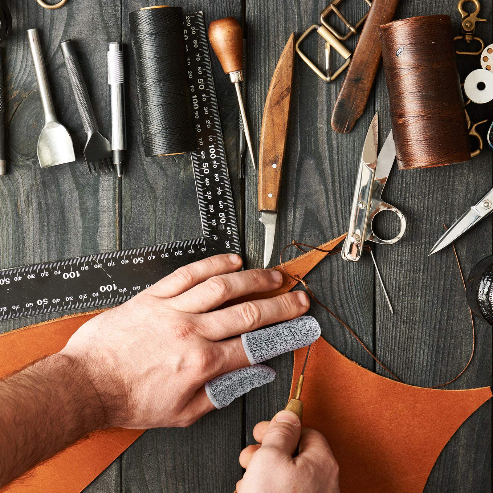 Honoson finger cots for crafting and sculpture; stays in place.