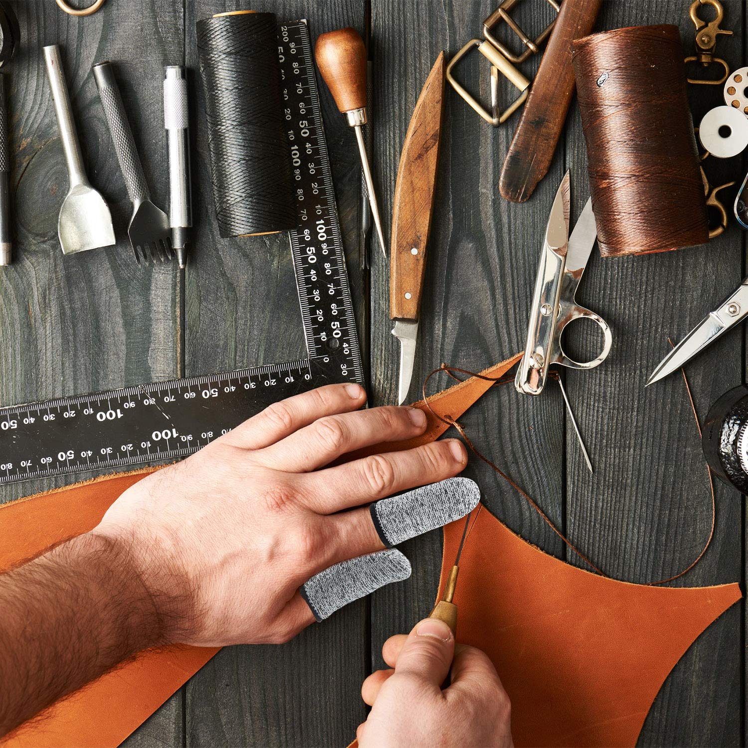 Honoson finger cots durable HPPE build offers lasting fingertip protection.