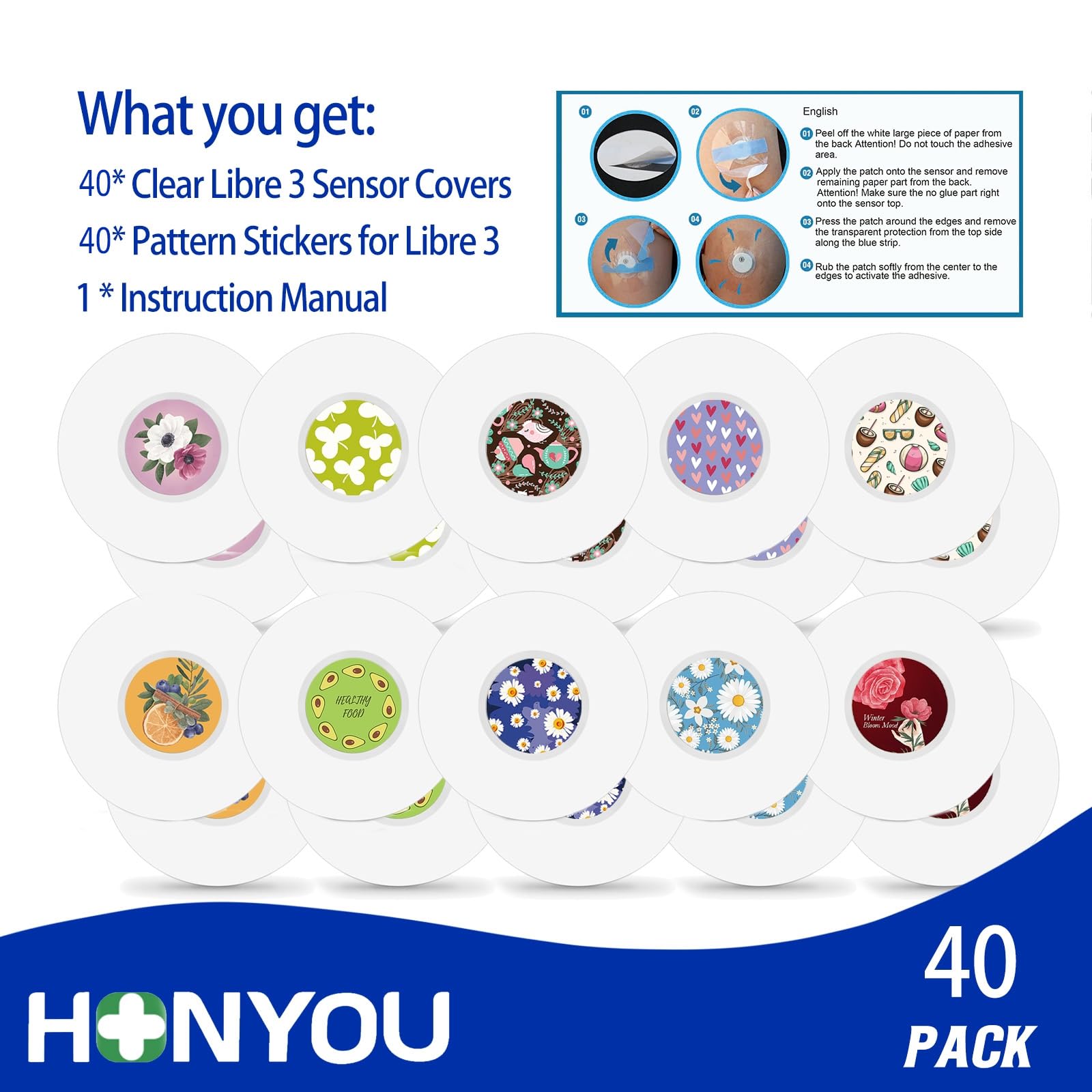 HONYOU long-wear 14-day CGM tape supports extended use during sports and daily life.