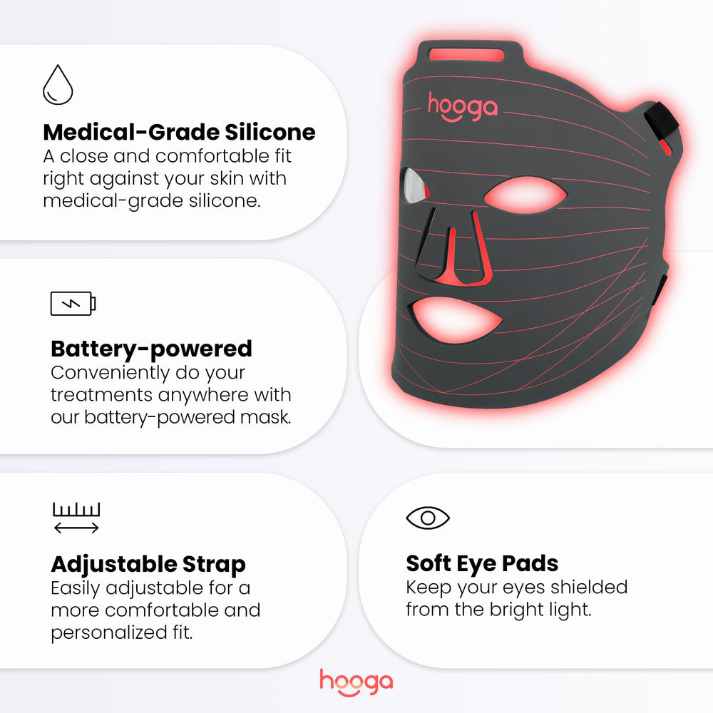 Hooga Adjustable strap on the mask for secure, comfortable fit