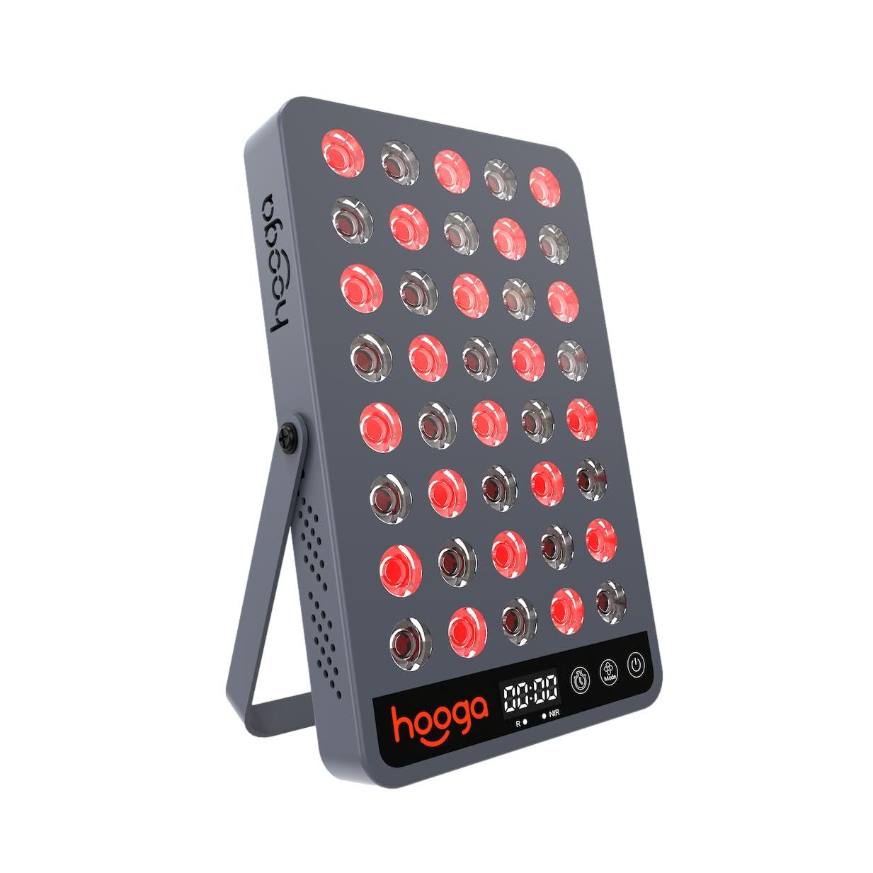 Hooga HG200 panel front view with compact red and near infrared LEDs for home use.