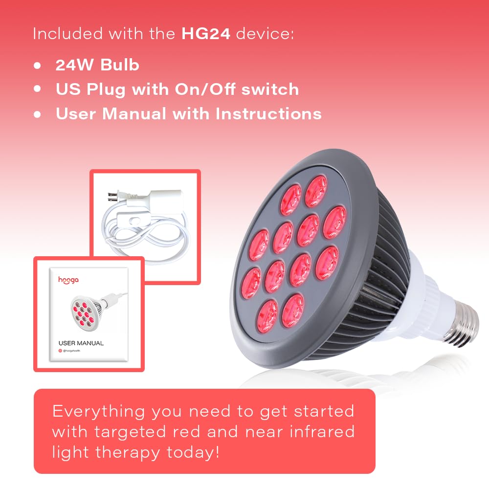 Hooga HG24 deep-tissue reach at 6 inches with infrared output for comfort.