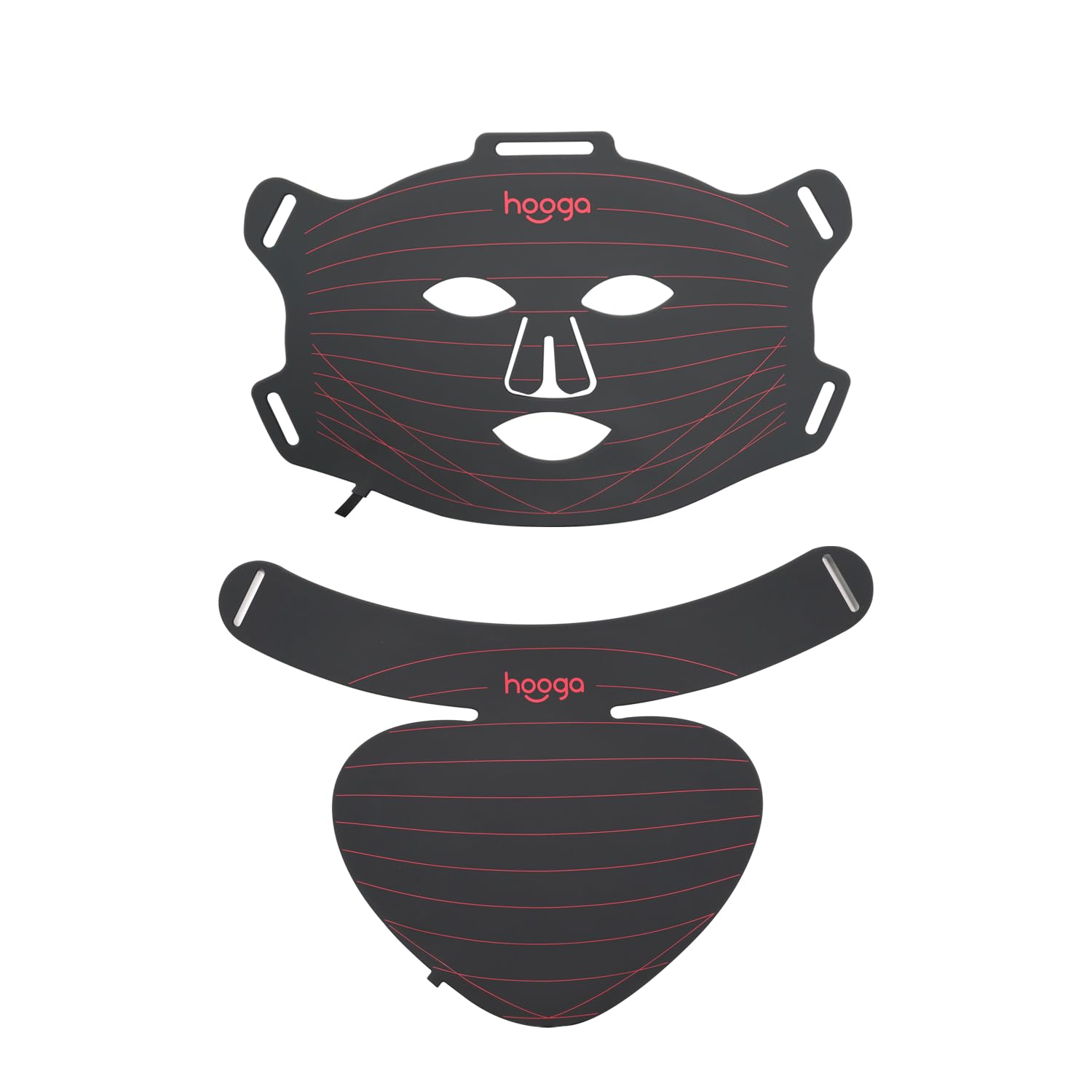 Hooga Red Light Mask with triple-chip LEDs delivers targeted face light therapy.