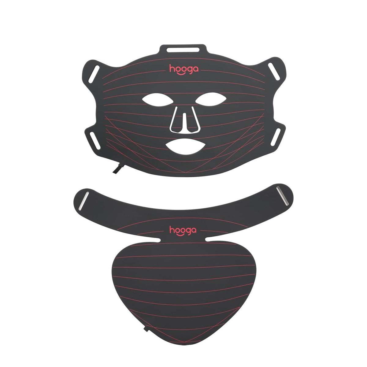 Hooga Red Light Mask with triple-chip LEDs delivers targeted face light therapy.