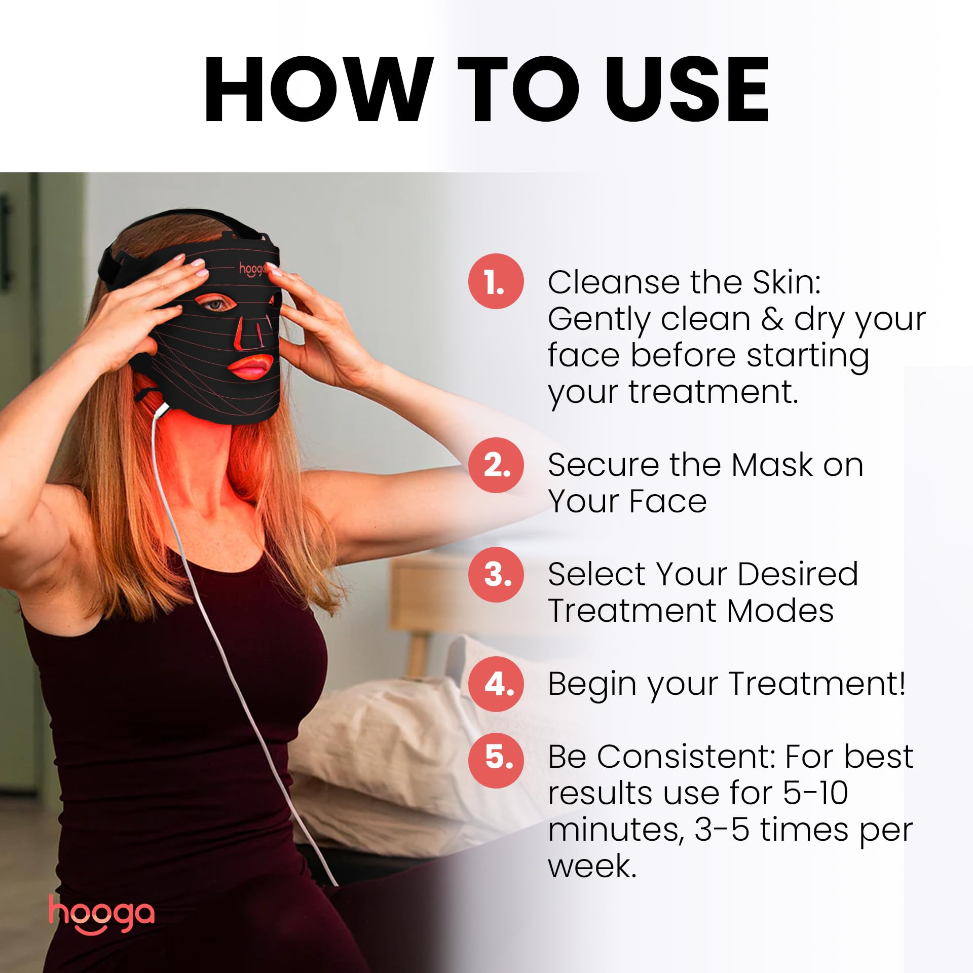 Hooga Wellness at-home kit featuring the mask for daily self-care