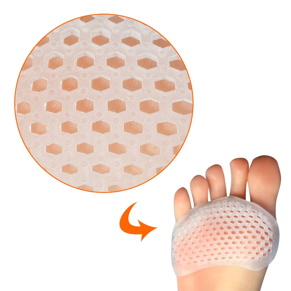 Hoogoo ball-of-foot pads soft gel cushioning for all-day wear.