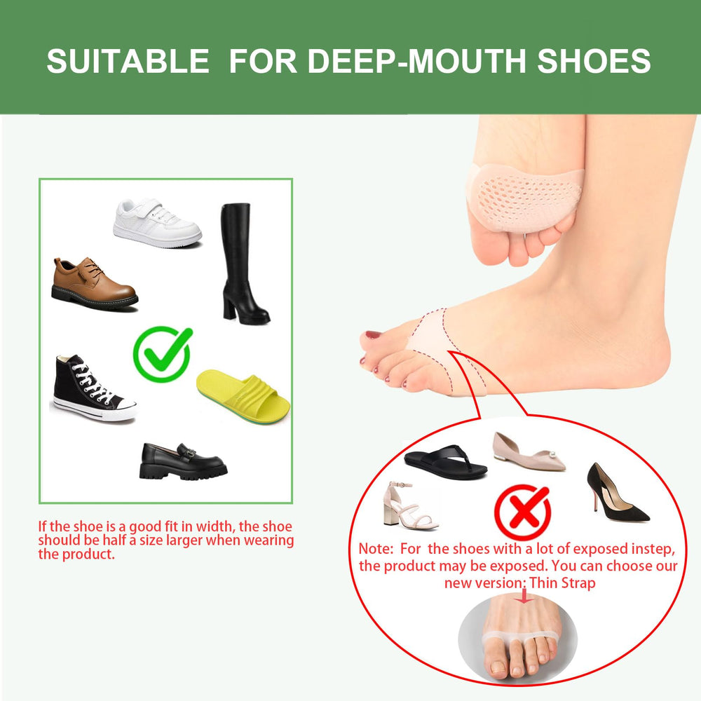 Hoogoo deep-shoe compatible pads fit running shoes and boots.