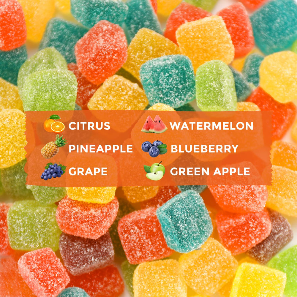 HOOLOO Hemp Gummies Big Cubes Bedtime Blueberry calm flavor