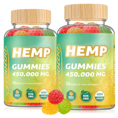 HOOLOO hemp gummies bottle with fruity flavors for daily wellness